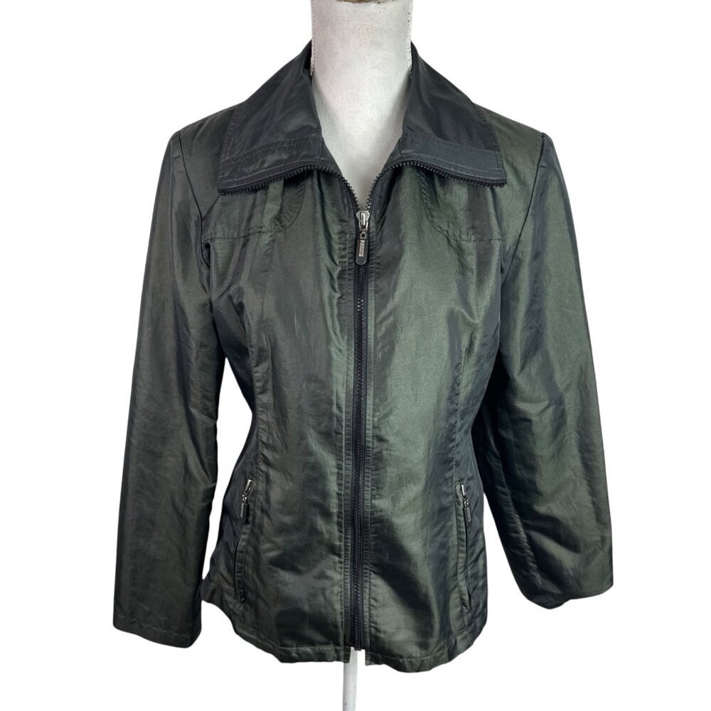 Braetan Women's S Lightweight Mesh Lined Jacket‎ Green Sheen EUC